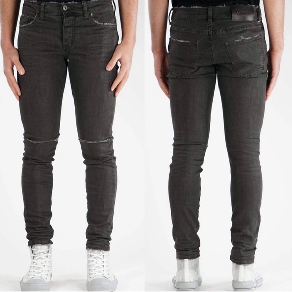 Valabasas Mr. Clean 2.0 Gray Destroyed Skinny Jeans - 30